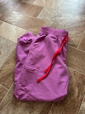 FIGS Pink Cloud joggers